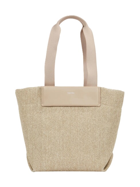 CALVIN KLEIN CK RAFFIA Shopper a spalla crockery - Borse Donna