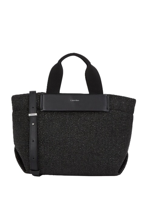 CALVIN KLEIN CK RAFFIA Borsa a mano, con tracolla ck black - Borse Donna