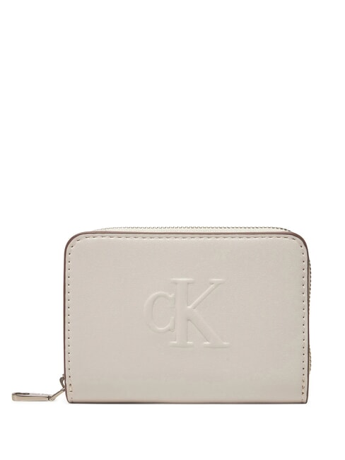 CALVIN KLEIN SCULPTED Med Portafoglio zip around wind chime - Portafogli Donna