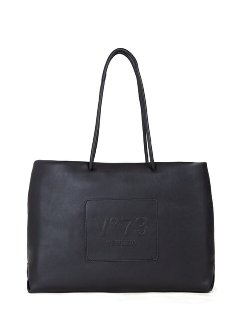 V73 NINETTE Borsa shopping logo in rilievo nero - Borse Donna