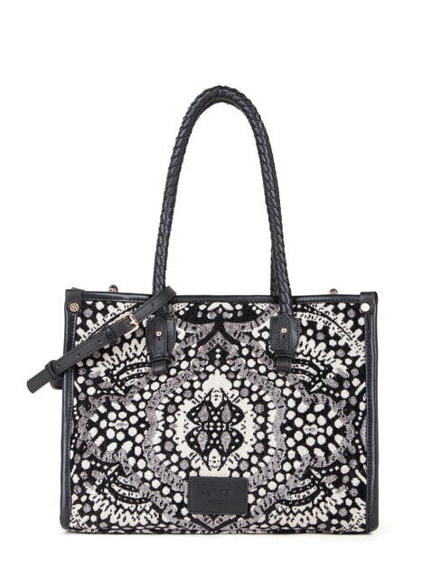 V73 AMELIA Borsa shopping tessuto jacquard nero/multicolor - Borse Donna