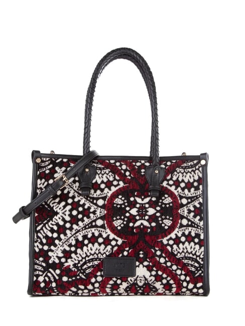 V73 AMELIA Borsa shopping tessuto jacquard rubin/multi - Borse Donna