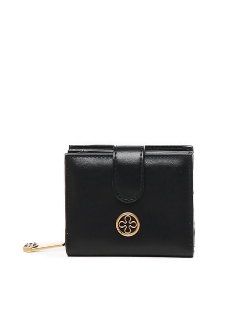 V73 GRAZIA Portafoglio quadrato logo metallo nero - Portafogli Donna
