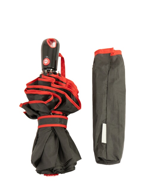 FERRÈ MINI Ombrello automatico Open/Close nero / rosso - Ombrelli