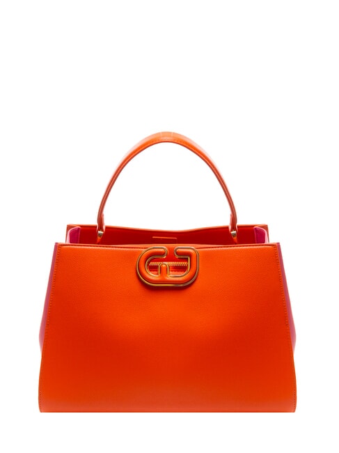 GAUDÌ DEMY Borsa a mano color block con tracolla arancio - Borse Donna