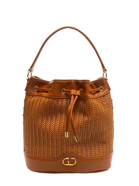 GAUDÌ DELIA Borsa a secchiello intrecciata tan - Borse Donna