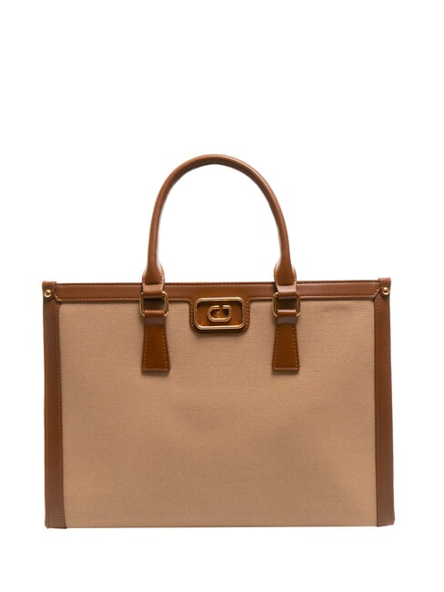 GAUDÌ DAKOTA Borsa in canvas doppia portabilità tan - Borse Donna