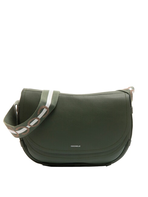 COCCINELLE RAQUEL L Borsa a tracolla, in pelle alga/guacamole - Borse Donna