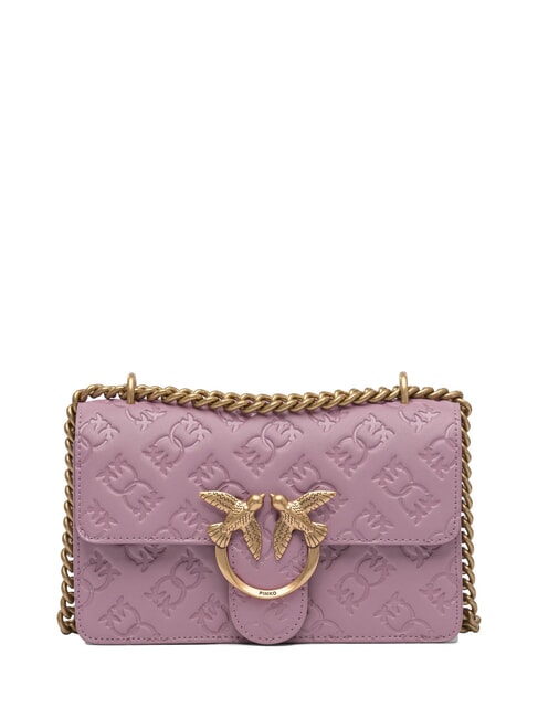 PINKO LOVE ONE MINI Mini Bag a spalla / a tracolla viola-ntique gold - Borse Donna