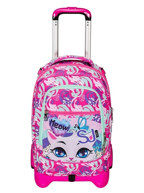 SJGANG CUCCIOLI  NEW TECH GIRL Zaino trolley sganciabile, 2 ruote fuxiafluo - Zaini con carrello