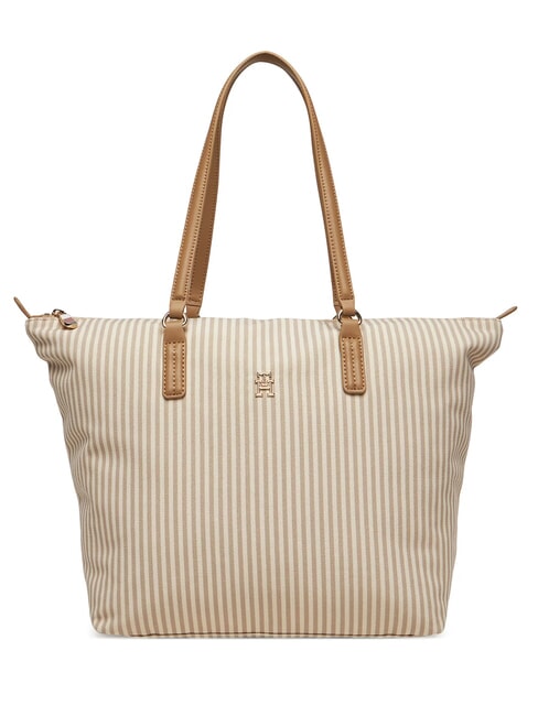TOMMY HILFIGER POPPY Shopper a spalla desert khaki melange - Borse Donna