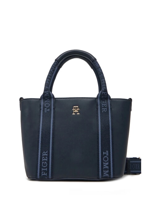 TOMMY HILFIGER TH LOGOTAPE Shopper a mano, con tracolla space blue - Borse Donna