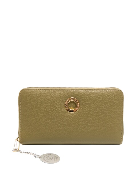 MANDARINA DUCK MELLOW  Portafoglio grande zip around in pelle aloe - Portafogli Donna