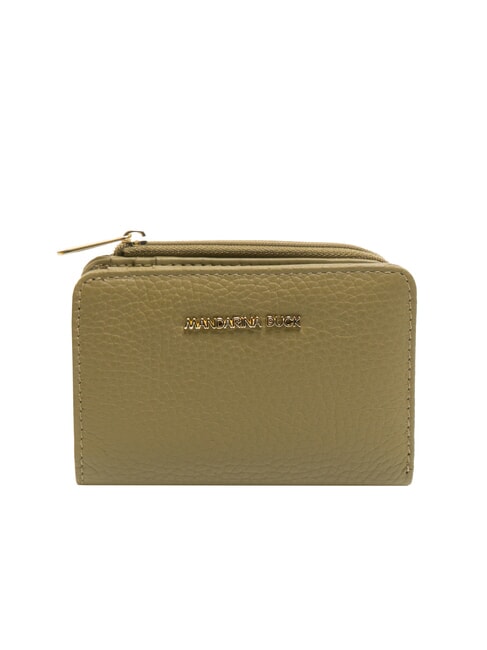 MANDARINA DUCK MELLOW LEATHER Portafoglio piatto in pelle aloe - Portafogli Donna