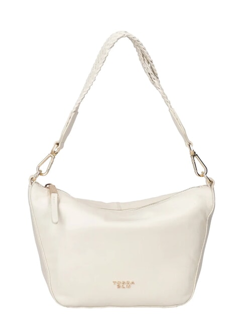 TOSCA BLU BEATRICE Borsa in pelle manico intrecciato bianco avorio - Borse Donna