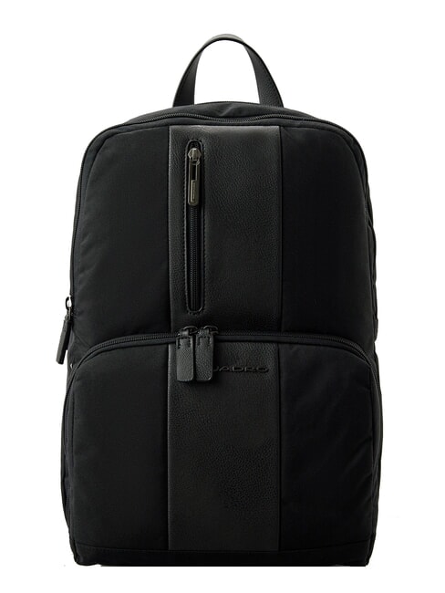 PIQUADRO BRIEF ECOLOGICA Zaino in tessuto riciclato, pc 14" Nero - Zaini da lavoro porta PC