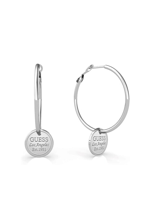GUESS HULA HOOPS Orecchini a cerchio con charm SILVER - Orecchini