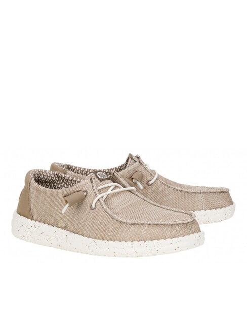 HEY DUDE WENDY STRETCH SOX Mocassini in tessuto stretch walnut - Scarpe Donna