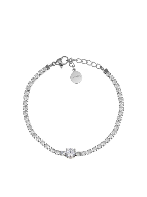 AMEN ACCIAIO Bracciale con zirconi silver - Bracciali Donna
