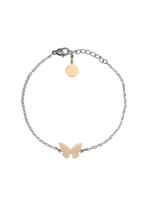 AMEN ACCIAIO Bracciale con farfalla acciaio/rose - Bracciali Donna