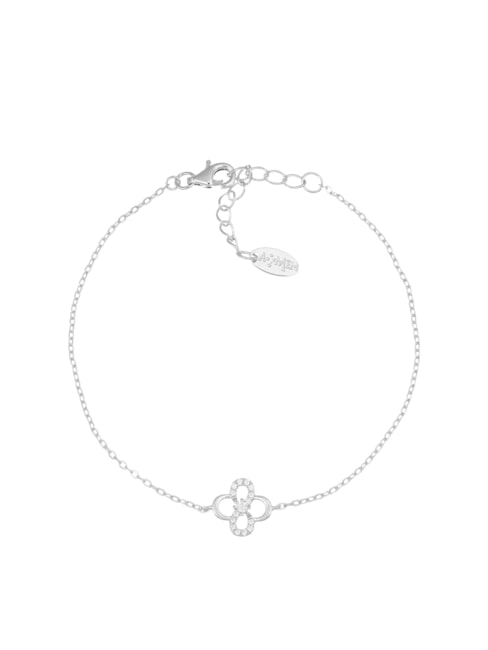 AMEN COCCOLE LUXURY Bracciale in argento fiore infinito rodio - Bracciali Donna