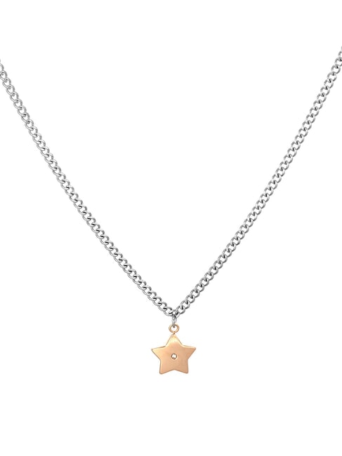 AMEN ACCIAIO Collana chram stella acciaio/rose - Collane