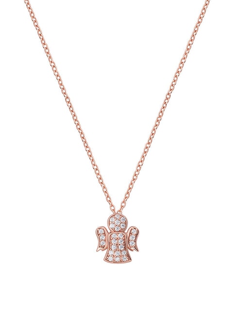 AMEN COCCOLE LUXURY Collana con pendente angelo rose - Collane