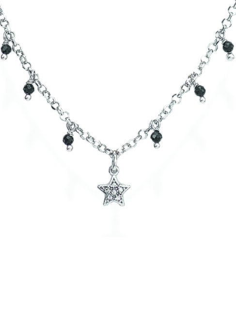 AMEN CANDY CHARM Collana in argento con stella e ciondoli rodio - Collane