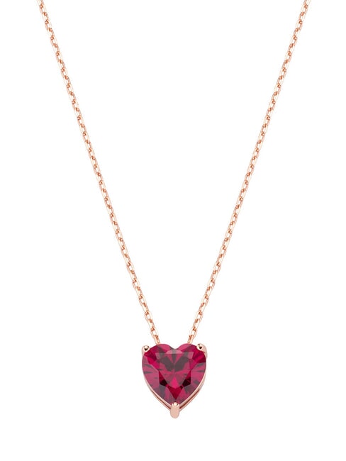AMEN AMORE Collana in argento cuore zircone rose - Collane