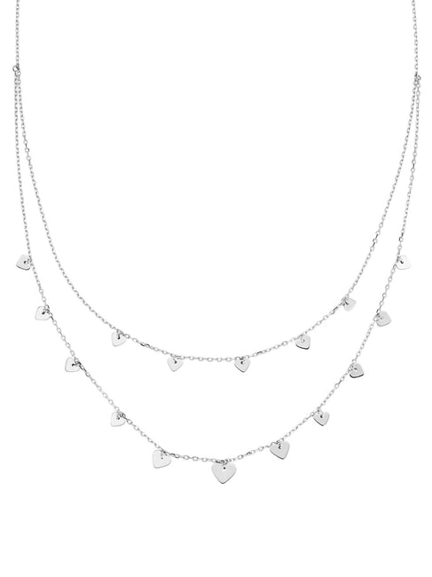 AMEN COCCOLE Collana in argento cuoricini rodio - Collane