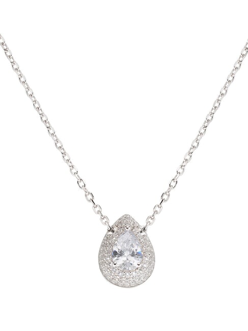 AMEN DIAMONDS Collana in argento goccia zirconi rodio - Collane