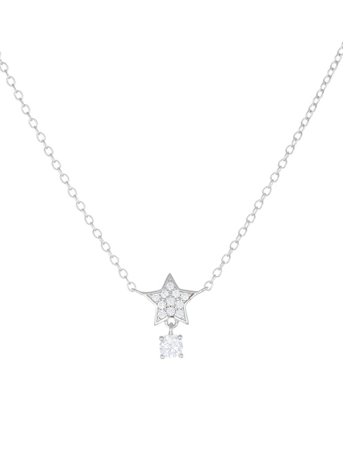 AMEN COCCOLE LUXURY Collana con stella e pendente rodio - Collane