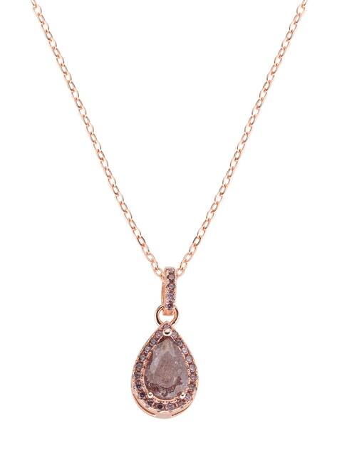 AMEN ICY DIAMONDS Collana in argento pendente goccia rose - Collane