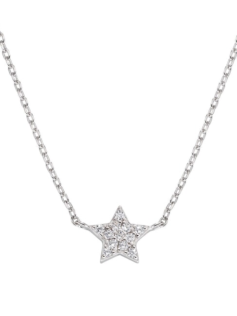 AMEN STELLE Collana in argento stella zirconi rodio - Collane