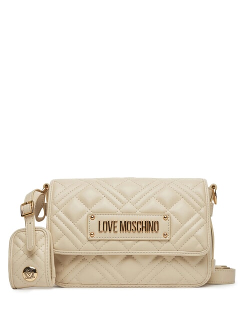 LOVE MOSCHINO QUILTED S Mini Bag a tracolla avorio - Borse Donna