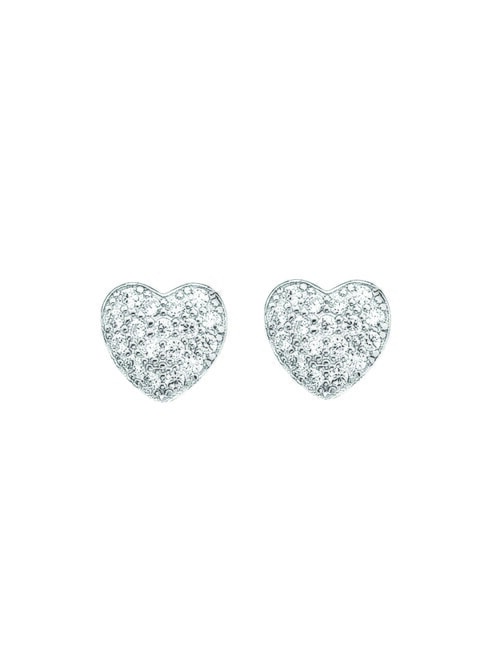 AMEN COCCOLE LUXURY Orecchini in argento cuori rodio - Orecchini