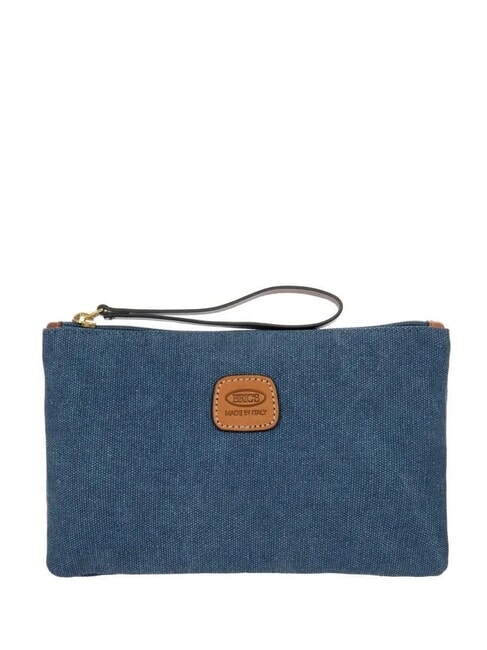 BRIC’S SORRENTO Pochette in canvas con polsierina blu - Borse Donna