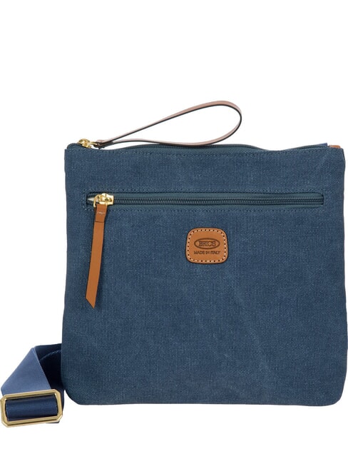 BRIC’S SORRENTO EMMA Borsa piatta a tracolla in canvas blu - Borse Donna
