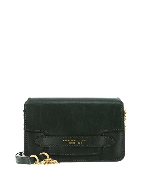 THE BRIDGE LUCREZIA Mini Bag a spalla / a tracolla verde inglese abb. oro - Borse Donna