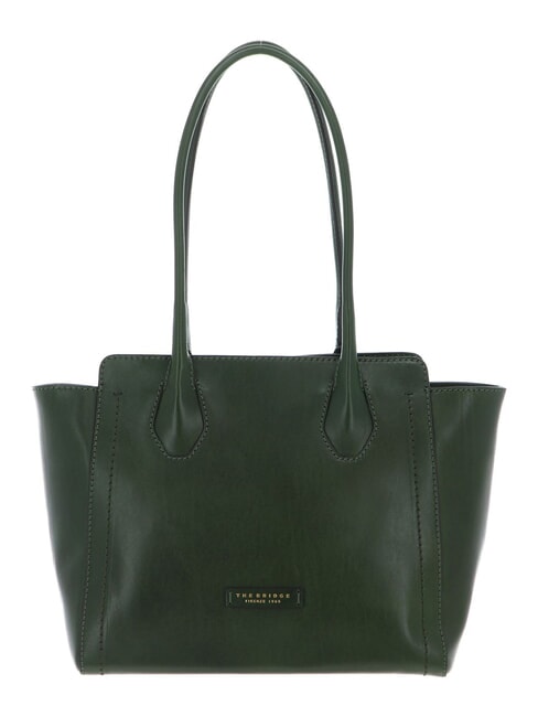 THE BRIDGE FIONA Borsa shopping in pelle verde inglese abb. oro - Borse Donna