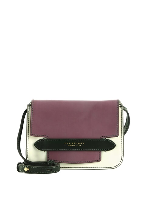 THE BRIDGE LUCREZIA Borsa in pelle a tracolla malva + multicolor abb. oro - Borse Donna