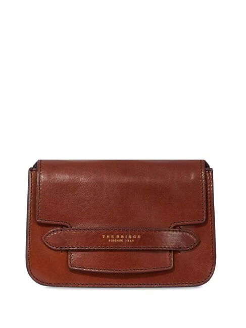 THE BRIDGE LUCREZIA Borsa in pelle a 3 soffietti marrone/ceruleo+multicolr abb. oro - Borse Donna