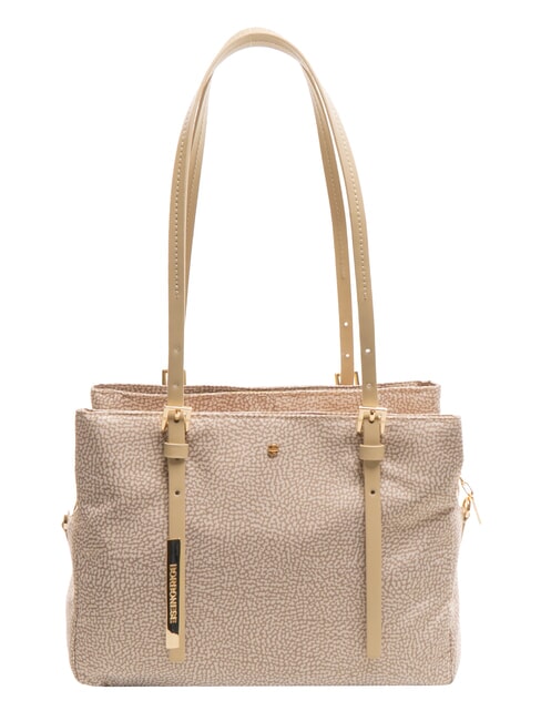 BORBONESE L'ECOLE NYLON Shopper a spalla, con tracolla sabbia - Borse Donna