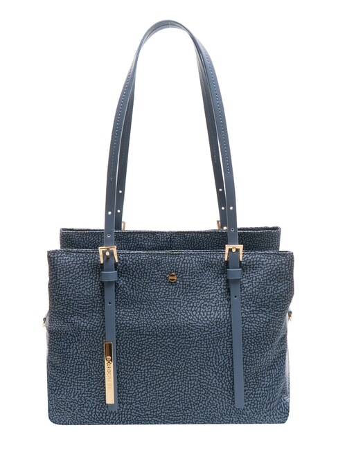 BORBONESE L'ECOLE NYLON Shopper a spalla, con tracolla denim - Borse Donna