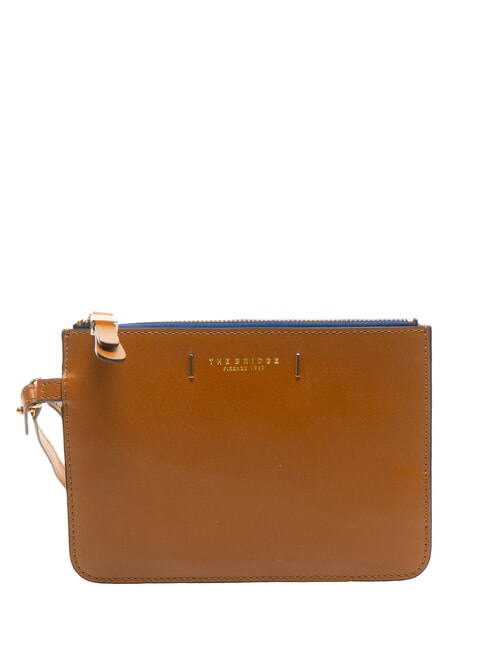 THE BRIDGE CHIARA Pochette in pelle cognac/oro - Borse Donna