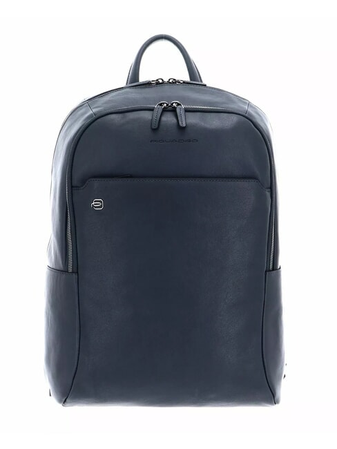 PIQUADRO BLACK SQUARE  Zaino porta PC 15,6", in pelle blu - Zaini da lavoro porta PC
