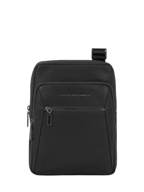 PIQUADRO RHINO Borsello in pelle porta iPad 11" Nero - Tracolle Uomo