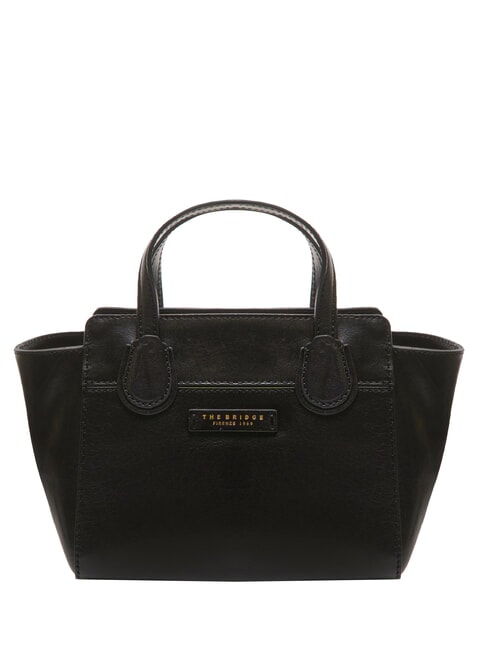THE BRIDGE ELETTRA Borsa a mano in pelle con tracolla Nero Oro - Borse Donna