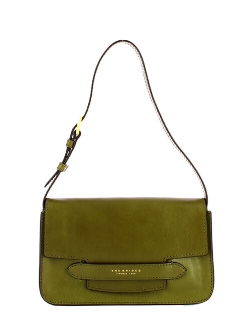 THE BRIDGE LUCREZIA Borsa a spalla, in pelle verde fico abb. oro - Borse Donna