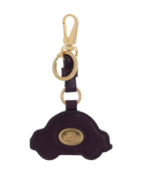 THE BRIDGE DUCCIO Portachiavi con charm auto in pelle grape abb. oro - Portachiavi